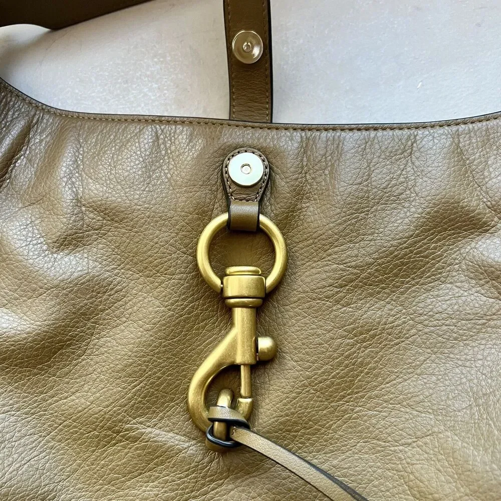 Rebecca Minkoff Megan Seaweed Color Leather Crossbody Shoulder Feedbag Style Bag